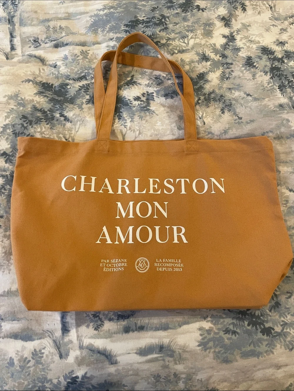 Sézane Charleston Mon Amour Canvas Tote - Picture 1 of 1